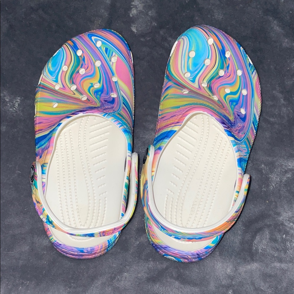 CROCS Kids Swirl Slippers - Multicolor